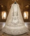 Premium Bridal Ivory Net Lehenga Choli with Multi-Thread, Zari & Sequence Embroidery – Luxury Heritage Wedding Collection